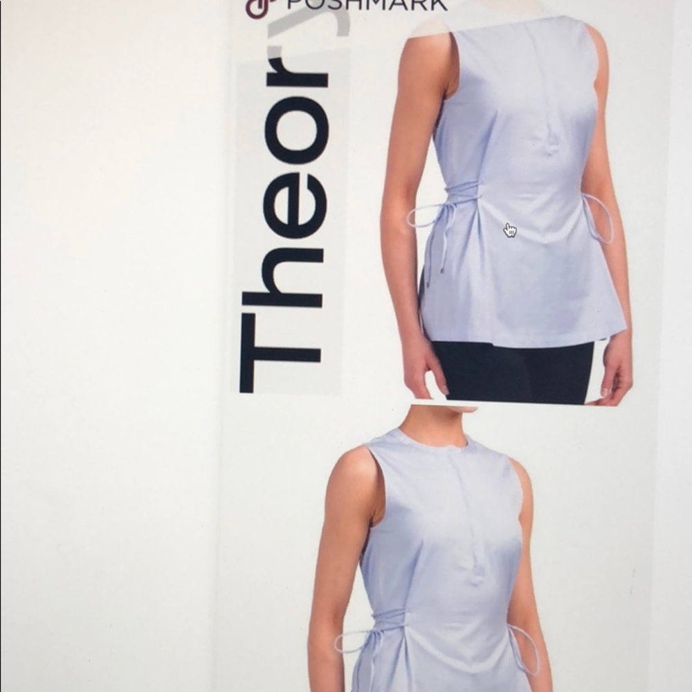 Brand new Theory Cahiway white sleeveless top